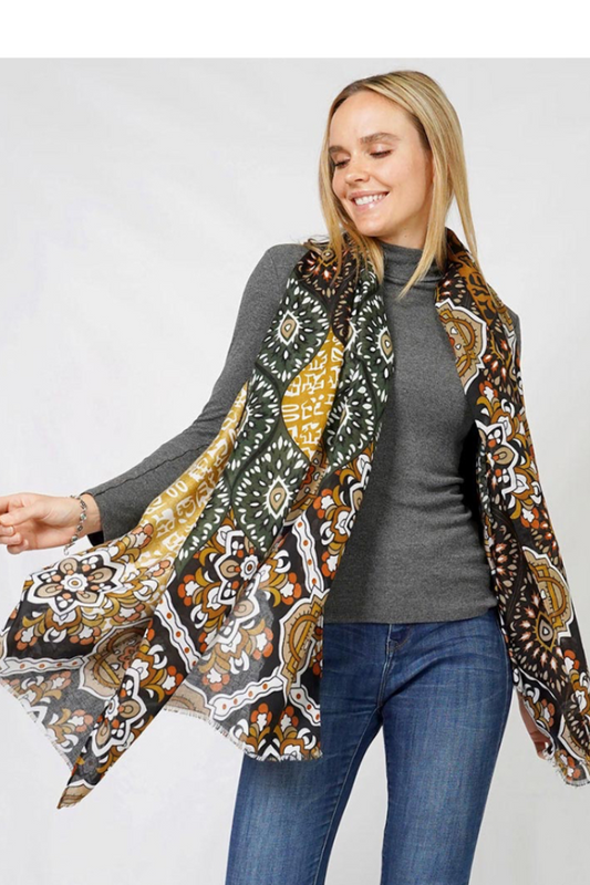 Abstract Fall Scarf