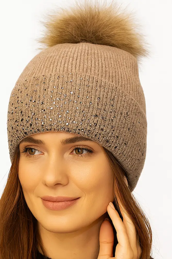 Bling Pompom Hat – Moxy Boutique display picture 2